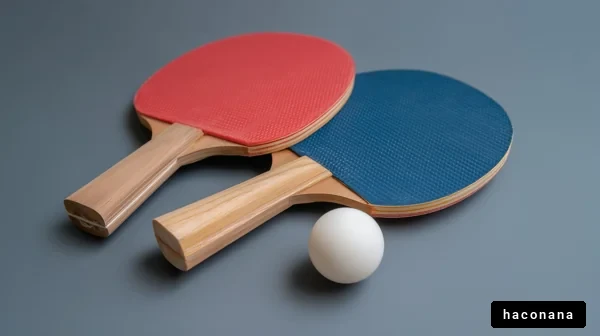 卓球ラケットとボール