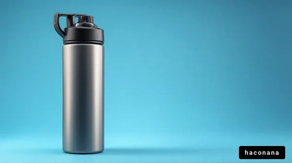 シンプルな水筒の写真