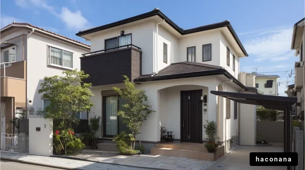 現代的な住宅と庭