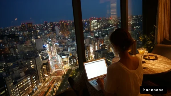 夜景を眺める仕事