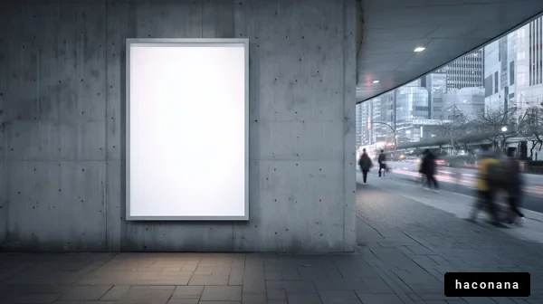 都市の街角と看板