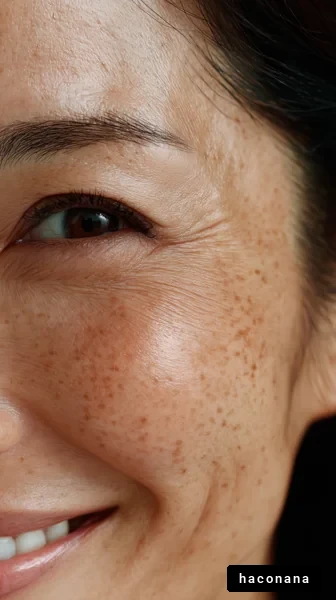 素肌が美しい女性の笑顔