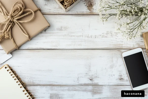 シンプルなデスク周りの風景