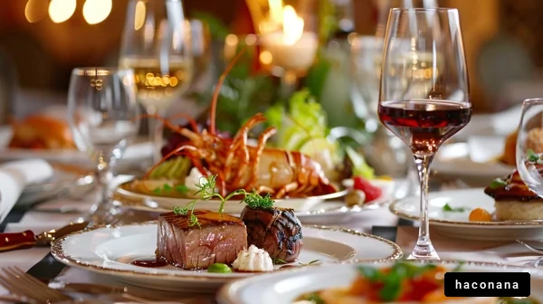 豪華なディナーシーン