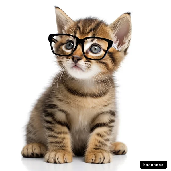 眼鏡をかけた子猫