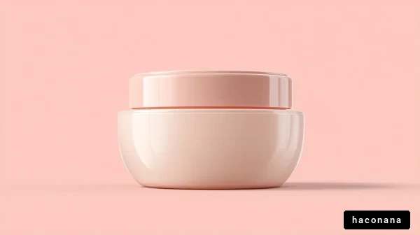 シンプルなクリームの容器