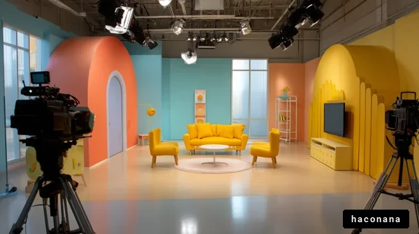 カラフルなスタジオセット