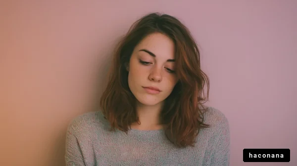 内向的な女性のポートレート