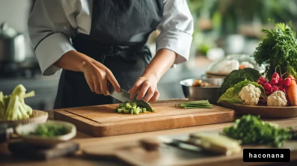 料理をするシェフの手元