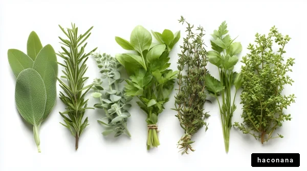 多様なハーブの集合