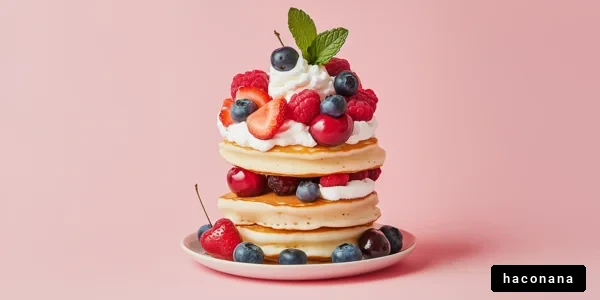 美味しいパンケーキの重ね