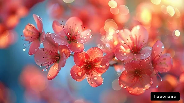 雨に濡れた美しい花