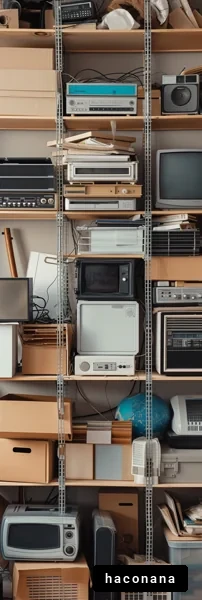 雑然とした収納スペース