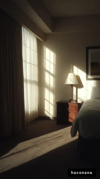 静かなベッドルームの光景