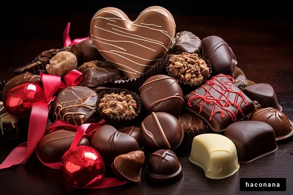 美味しいチョコレートの盛り合わせ