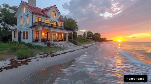 美しいビーチサイドの家