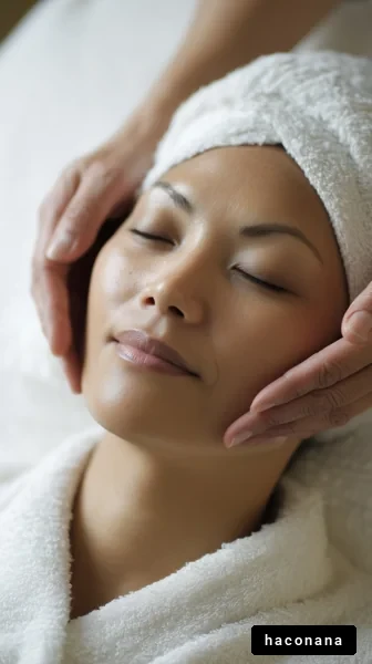 リラックスする女性のスパ