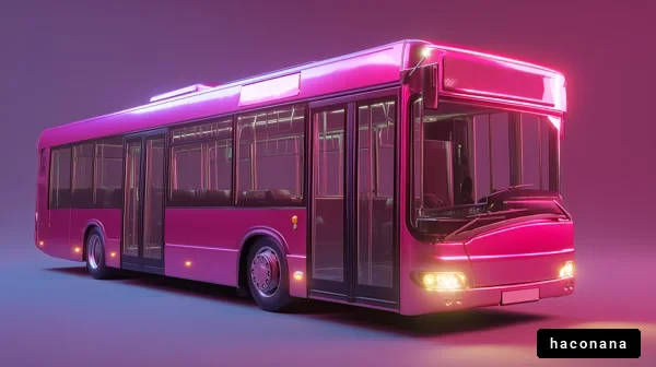 ピンクのバスのデザイン