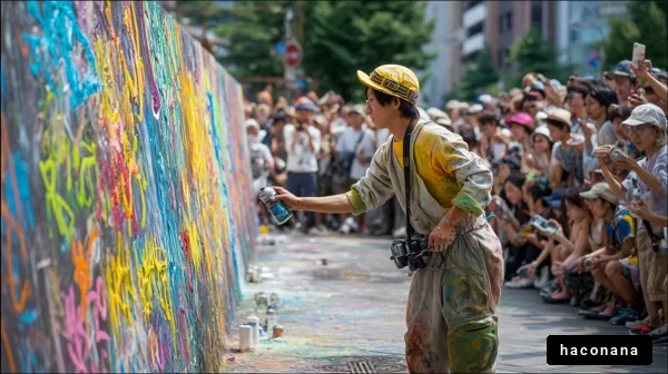 色とりどりのストリートアート