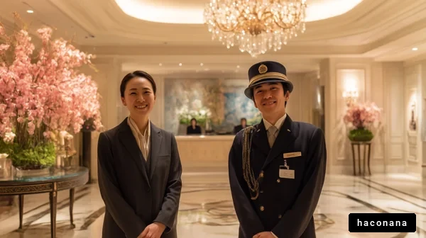 洗練されたホテルのフロント