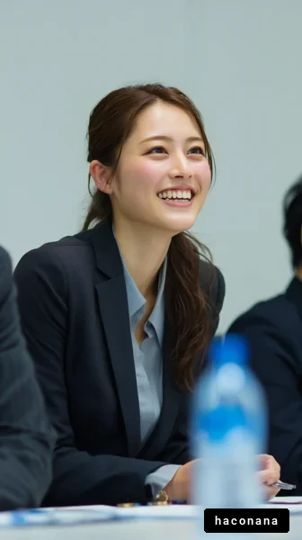 ビジネス会議での笑顔