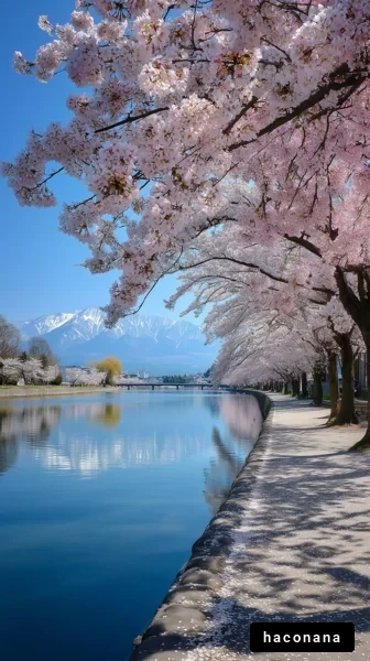 桜並木の美しい風景