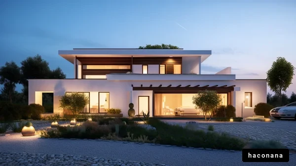 モダンな二階建ての家