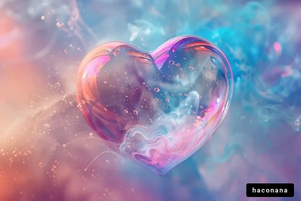 幻想的なハートのバブル
