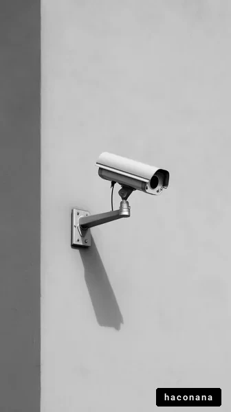 監視カメラの設置風景