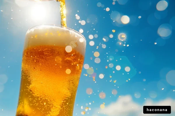 爽やかなビールの泡