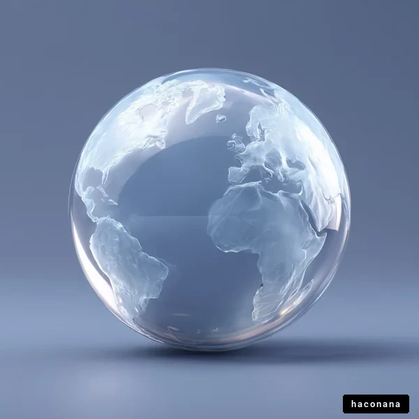 透明な地球儀のイメージ