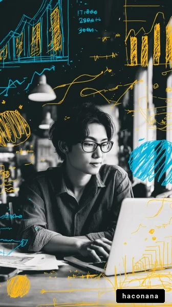 ノートパソコンで作業中