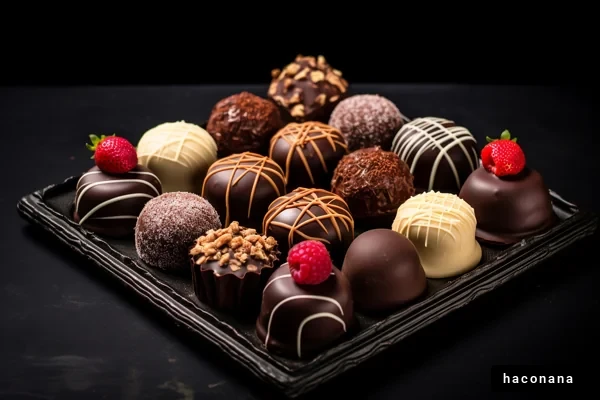美味しいチョコレートの盛り合わせ