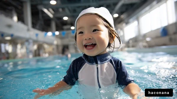 水中で楽しむ子ども