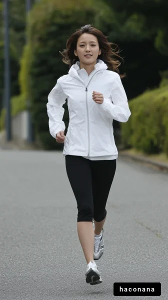 ランニングする女性の姿