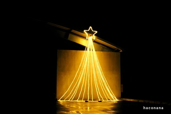 夜のクリスマスツリー