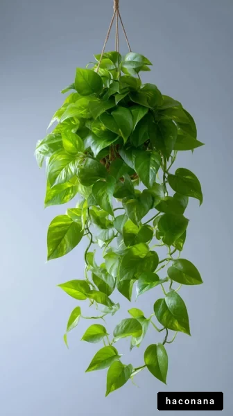 吊るしたグリーン植物