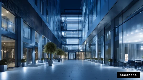 近代的な建物の夜景