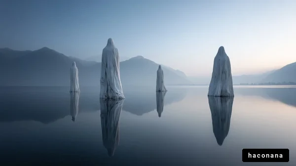 幻想的な湖の風景