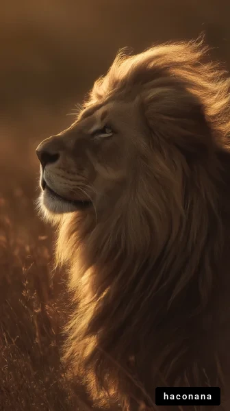 雄大なライオンの肖像