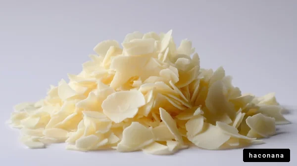 白いフレークの山