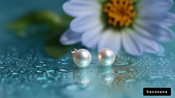 真珠と花の美しさ