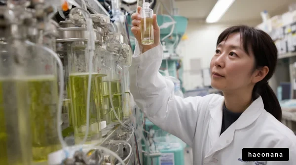 実験室での研究者の観察