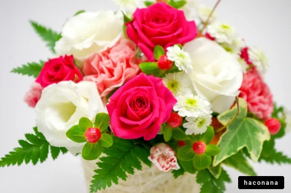 カラフルな花束の美しさ