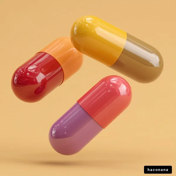 カラフルなカプセルの画像