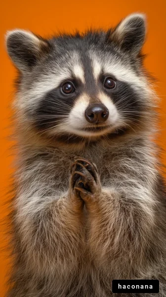 可愛いアライグマのポートレート