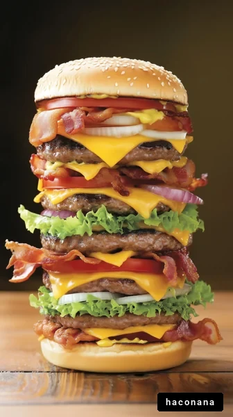 特大ハンバーガーの画像