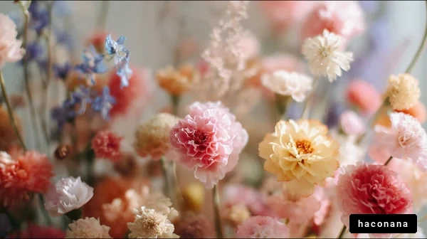 美しい花々のアレンジ