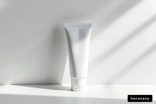 シンプルな化粧品チューブ