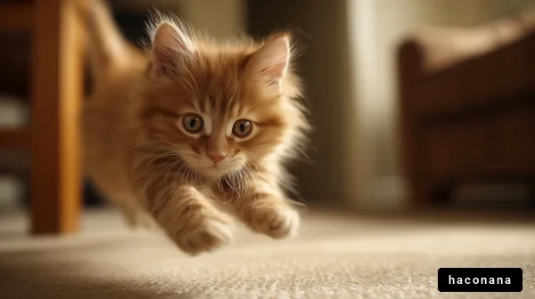 可愛い子猫の躍動感